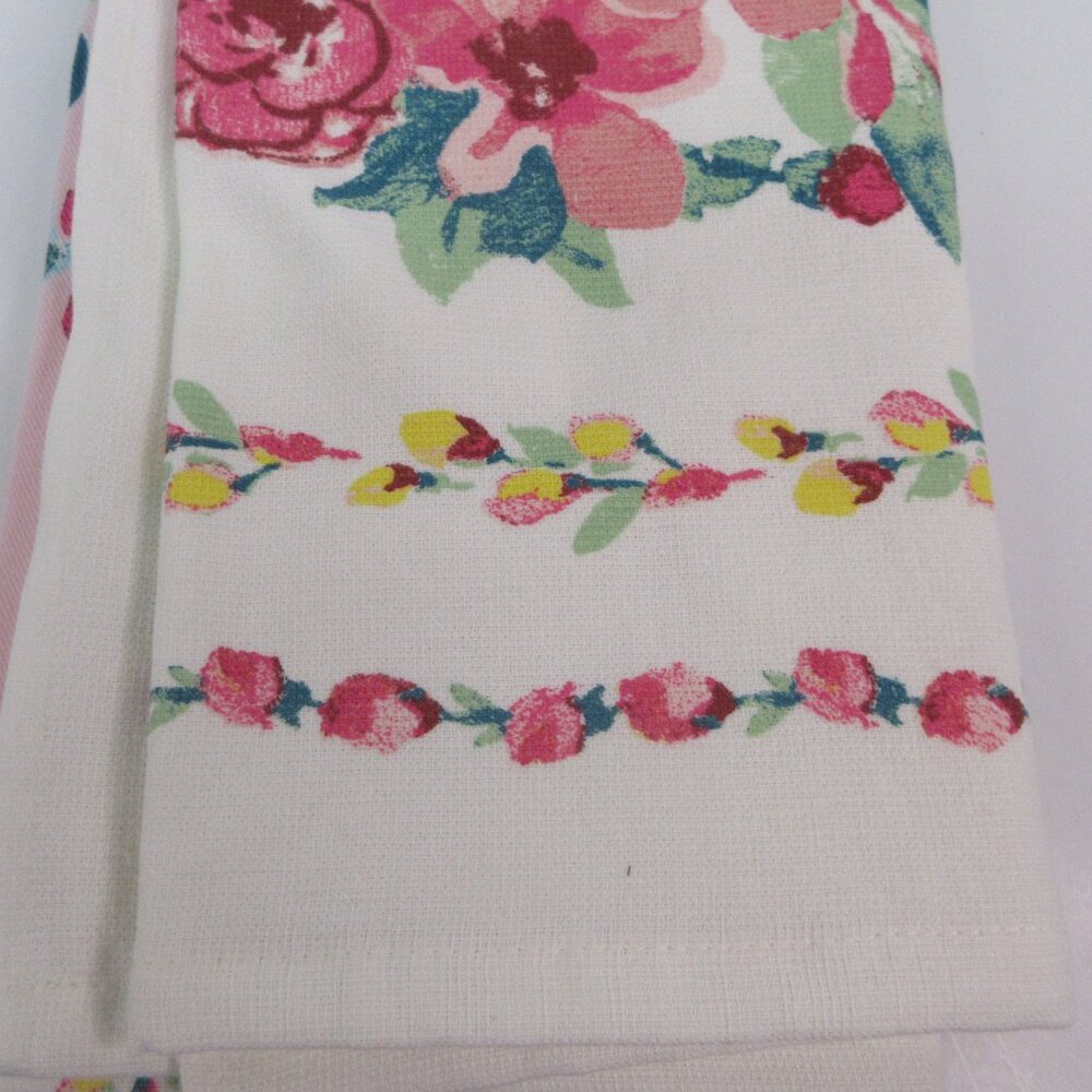 Pioneer Woman Floral Print Woven Kitchen Towels 2pc set 18"L x 28"W New - Picture 10 of 16